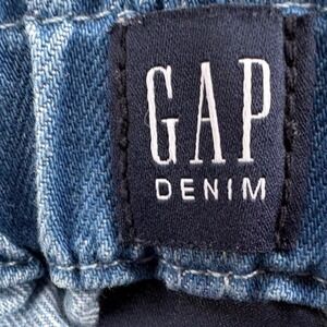 GAP Denim Elastic Waist Skirt Light Wash Mini ALine Womens S